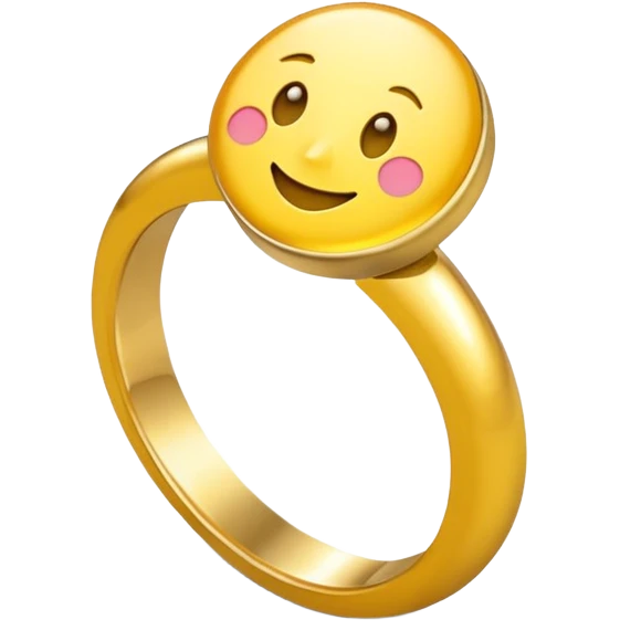 plain gold ring, no stone, emoji style emoji