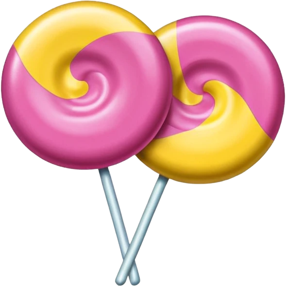 glitter pink and yellow candy emoji