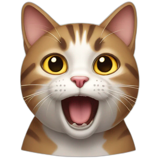 Shocked cat emoji