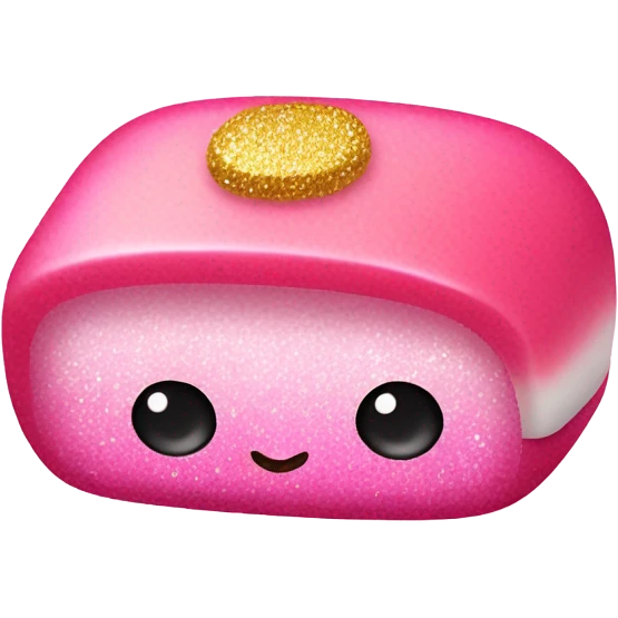 Pink sushi with glitter emoji