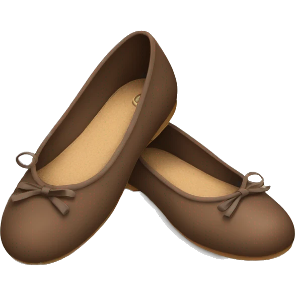 Brown ballet flats emoji
