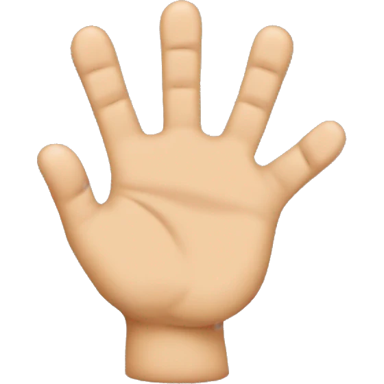 Raised 5 fingers with question emoji