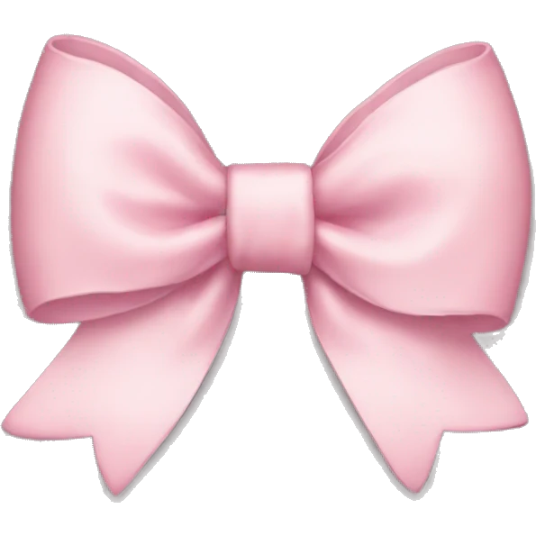 light pink bow emoji