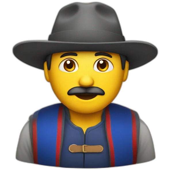 Man in Moldovan hat emoji