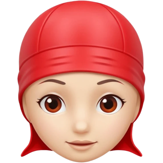 swim cap object icon, smooth rubber texture, bright color, pool equipment, 3D cartoon, mobile game icon style, centered, clean background, no text, no watermark
 emoji