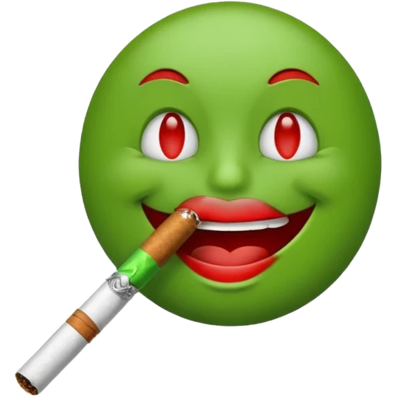 Emoji smoking a blunt emoji