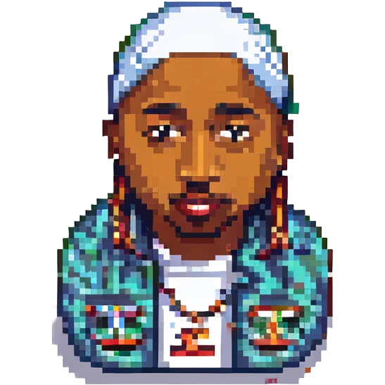 2Pac, no background emoji