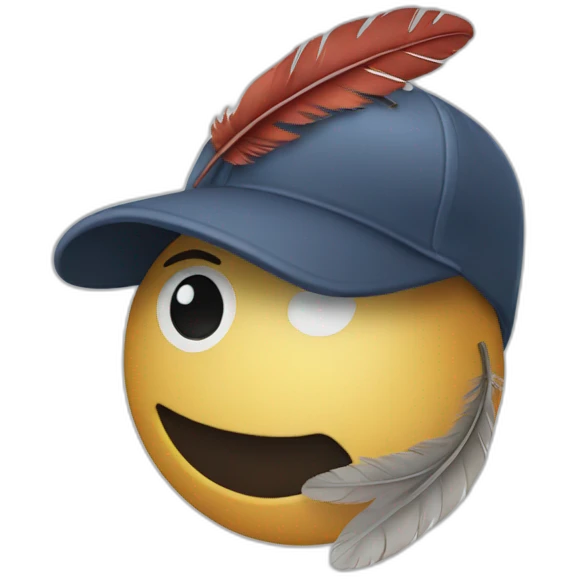 cap & feather emoji