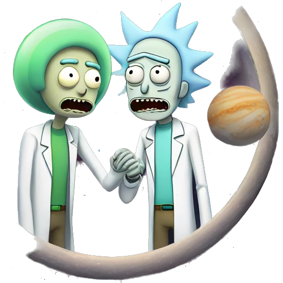 Rick and Morty in space  emoji