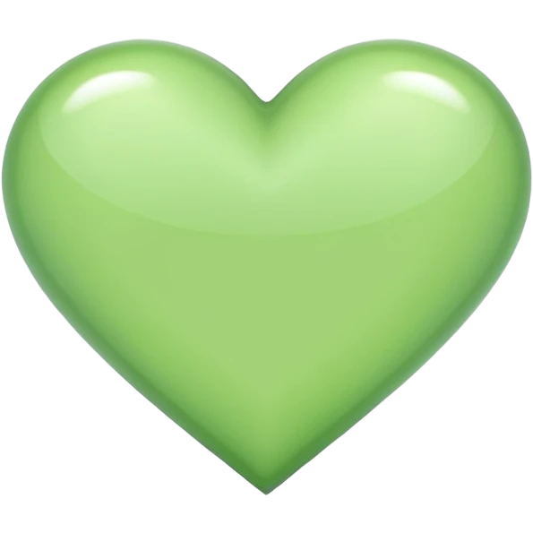 Very light green heart emoji
