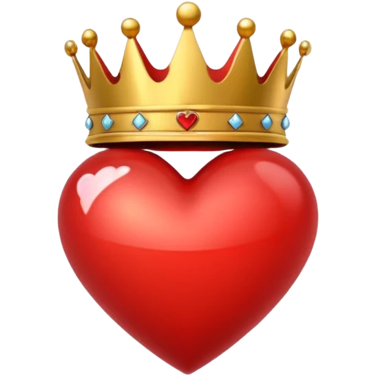 heart with crown on it emoji