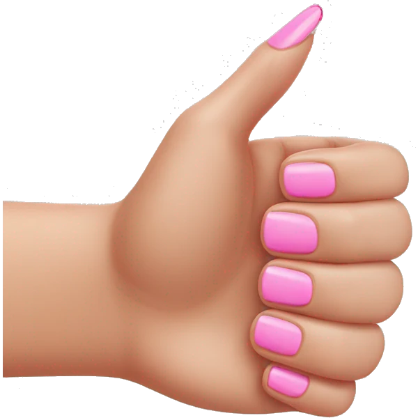 Thumbs up with pink nails  emoji