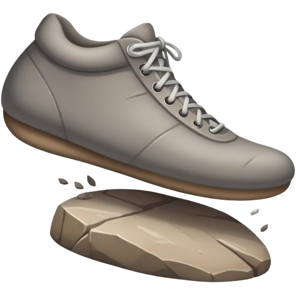 Foot kicking a rock emoji
