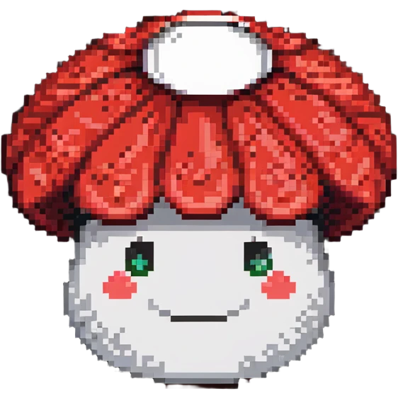 Super Mario red mushroom power-up emoji