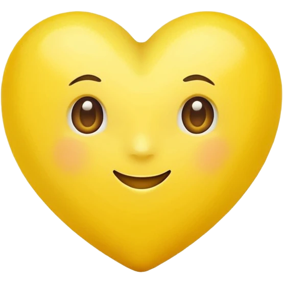 Realistic lemon heart emoji