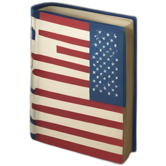 book with american flag cover emoji