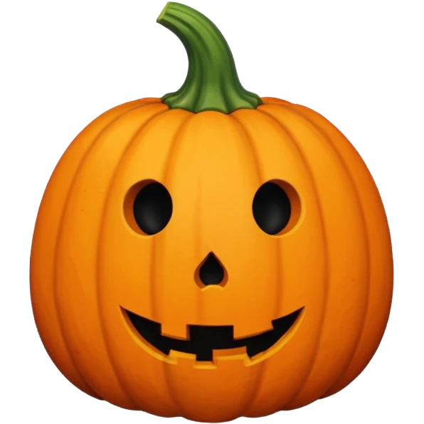 faceless pumpkin with a small black round hole in the side, the hole is oozing a thick white substance emoji