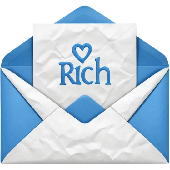 envelope with the word RCH on it emoji