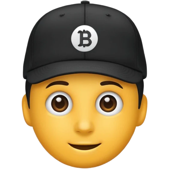  une casquette avec un logo businness emoji