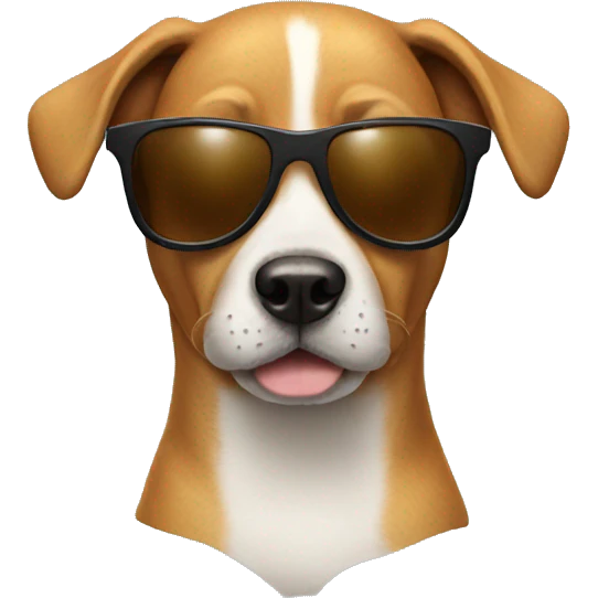 Dog wearing sunglasses  emoji