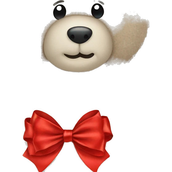 teddy bear with red bow emoji