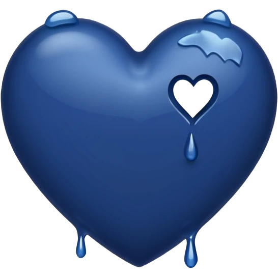 Bleeding navy blue heart  emoji