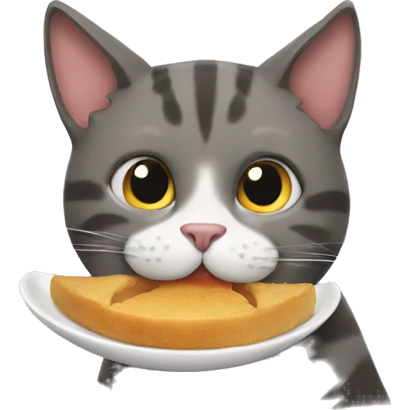 cat eating  emoji