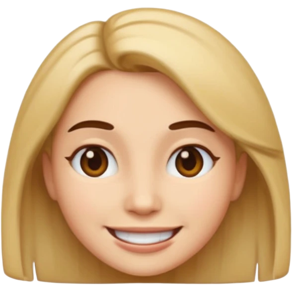 can you draw an emoji of a woman with hair parted down the middle emoji