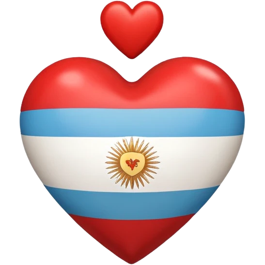 Love bomb with argentinian flag on it emoji