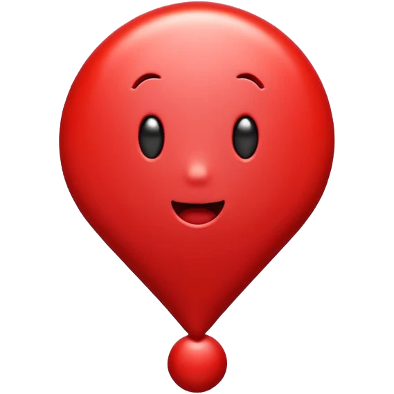 A bright red exclamation (!) mark emoji, glossy, 3D, cartoon style, vibrant colors, smooth shading, simple background, high detail, cute and expressive
 emoji