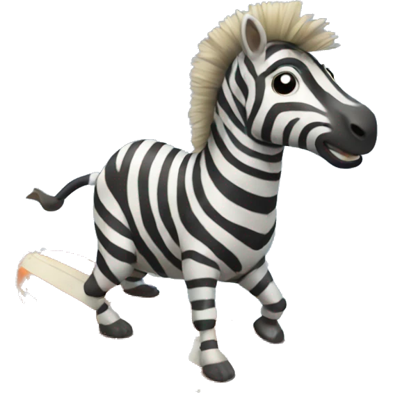 Zebra surfing emoji