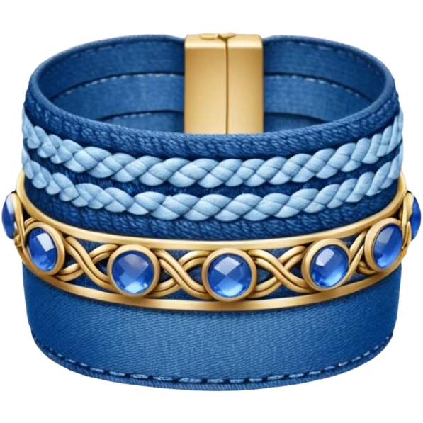 Denim braclet beautiful finish emoji
