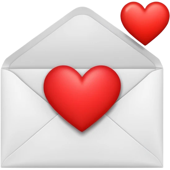 White Envelope with Heart emoji