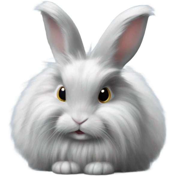 rabbit angora grey emoji