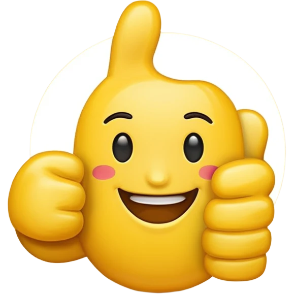 thumbs up emoji, positive and bold emoji