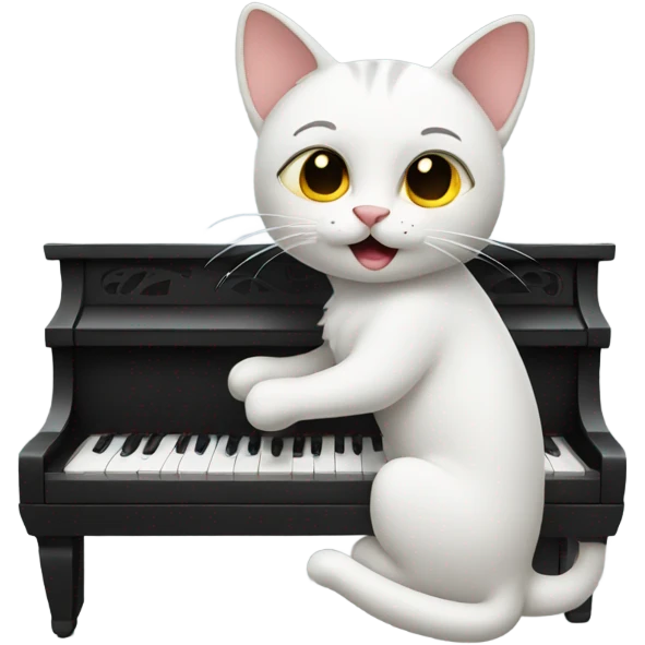 Cat playing piano  emoji
