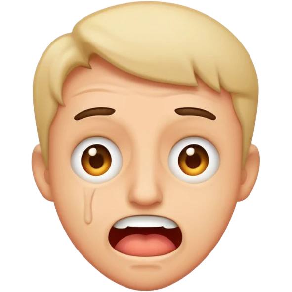 a person cringing at a joke emoji