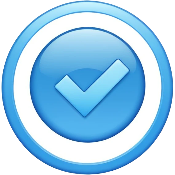 Centang biru bulat emoji