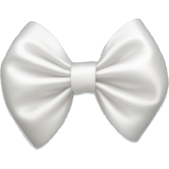 white satin bow emoji