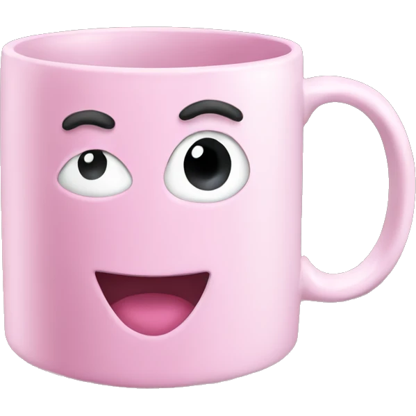Pink coffee mug emoji