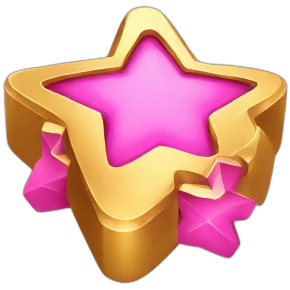 golden ingot with a pink star emoji