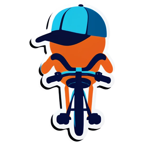 Bike with a hat emoji