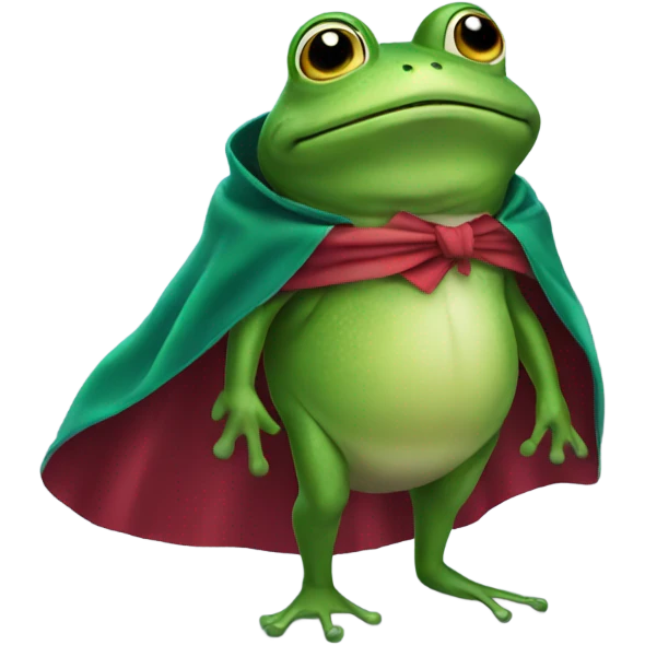 Frog wearing a cape  emoji