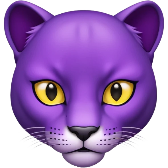 Purple Panther face turned to the slight right emoji