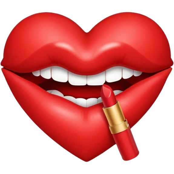 Lipstick mark kiss emoji