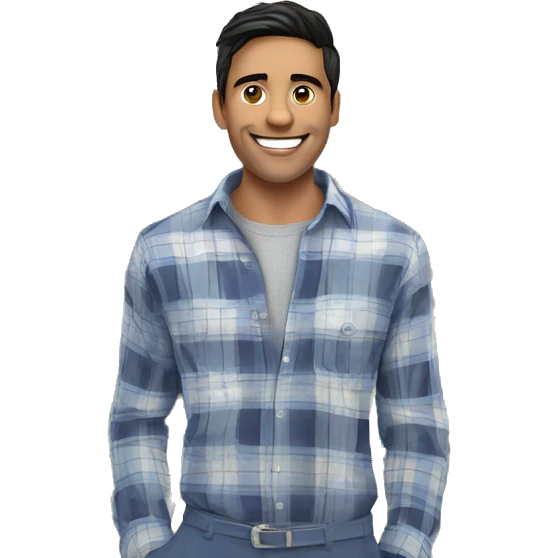 "happy guy in blue" emoji