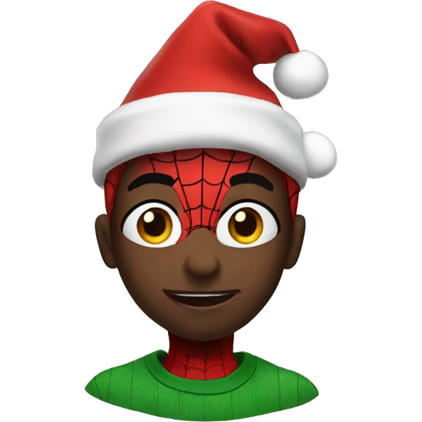 blackSpidey With christmas hat emoji