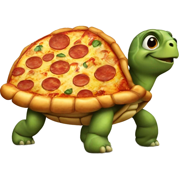 Turtle with pizza emoji