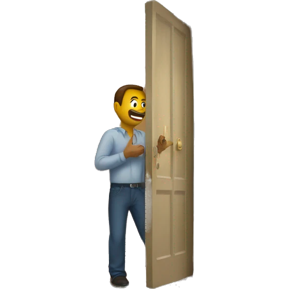 Guy knocking door emoji