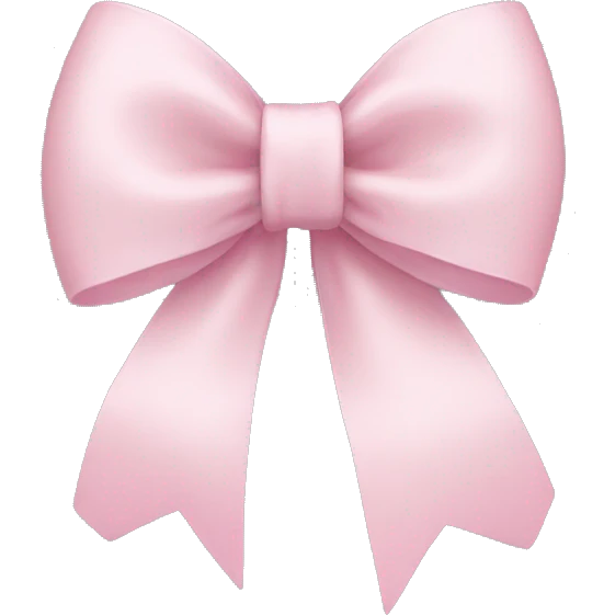 Light pink bow emoji